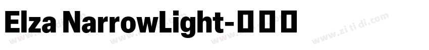Elza NarrowLight字体转换